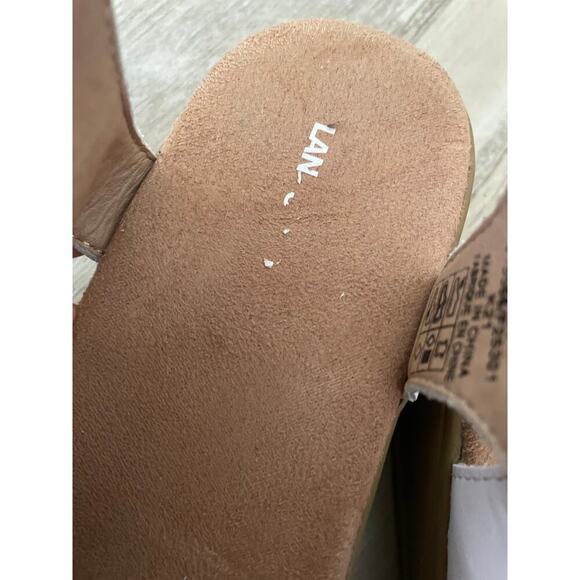 Land's End Women's White Slingback Wedge Sandals Size 9.5 Casual - Picture 3 of 6